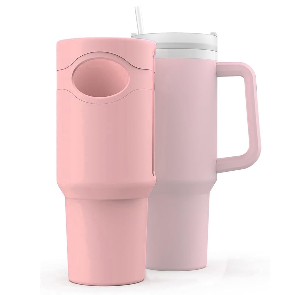 HASTHIP Silicone Sleeve for Stanley Cup 40 oz Stanley Cup Sleeve Fashion Pink Anti-slip Cup Sleeve Compatible with Handle Anti-scratch Protective Cup Sleeve for Stanley Cup HASTHIP Silicone Sleeve for Stanley Cup 40 oz Stanley Cup Sleeve Fashion Pink Anti-slip Cup Sleeve Compatible with Handle Anti-scratch Protective Cup Sleeve for Stanley Cup